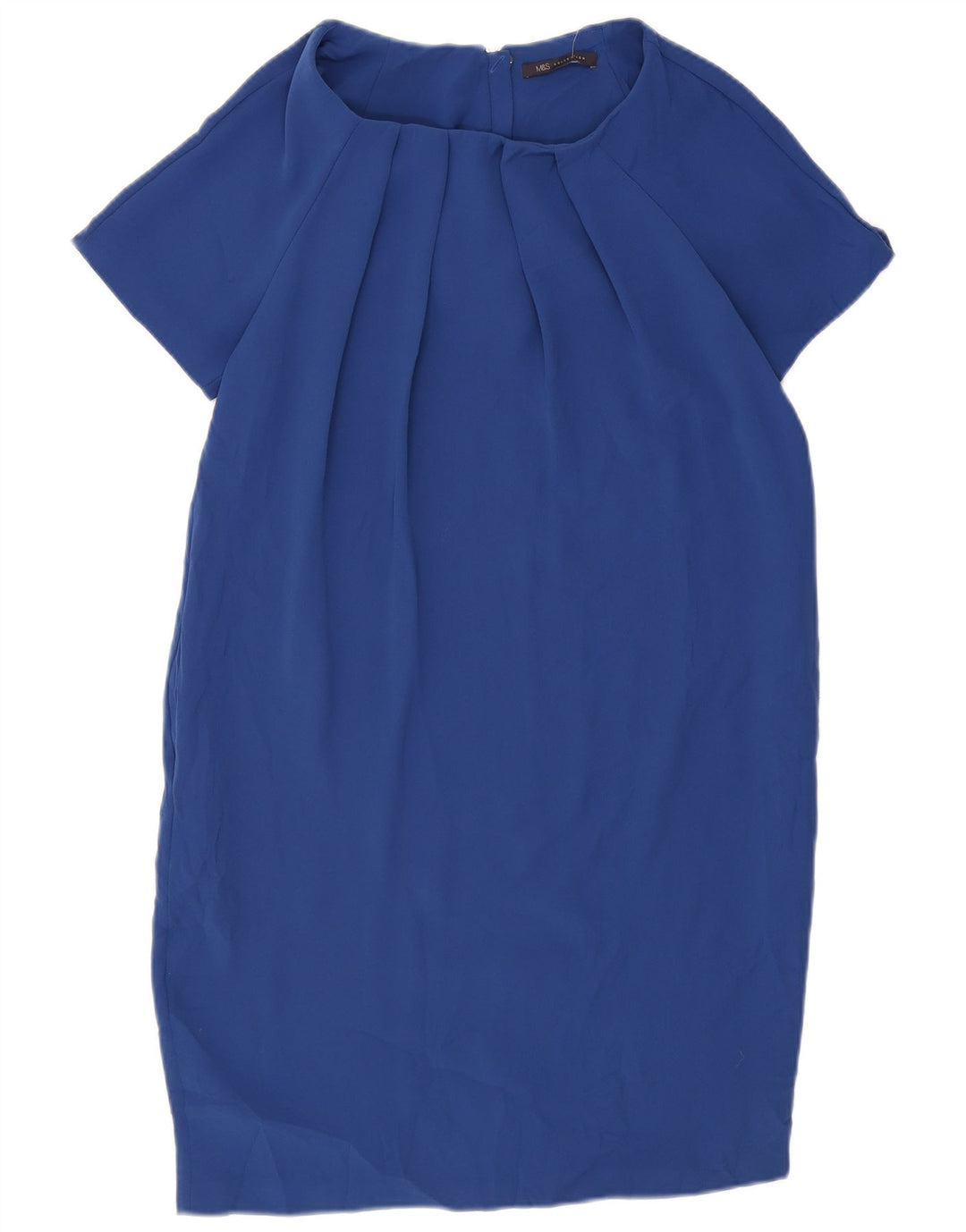 Marks & Spencer Damen Etuikleid UK 10 Small Blau Polyester