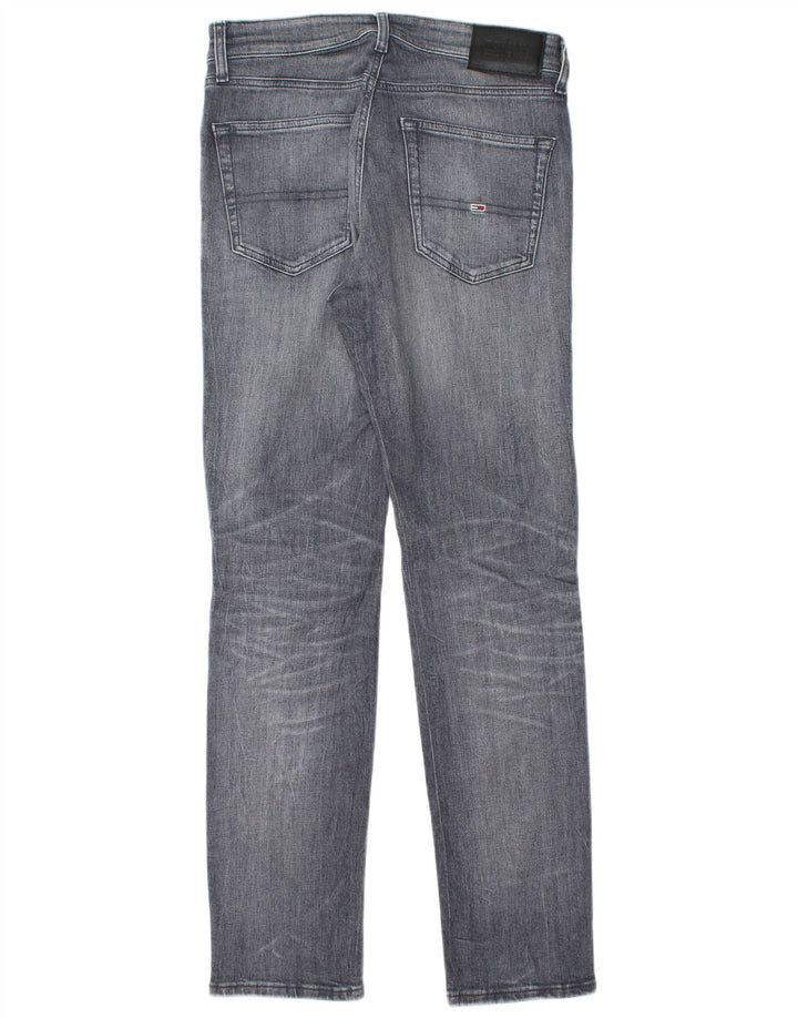 TOMMY HILFIGER Herren Slim Jeans W30 L32 Graue Baumwolle