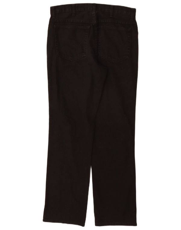 WRANGLER Herren Texas Straight Jeans W34 L32 Schwarze Baumwolle