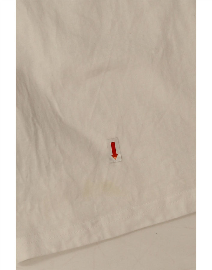 Tommy Hilfiger Herren-T-Shirt mit Grafik, Größe L, aus weißer Baumwolle