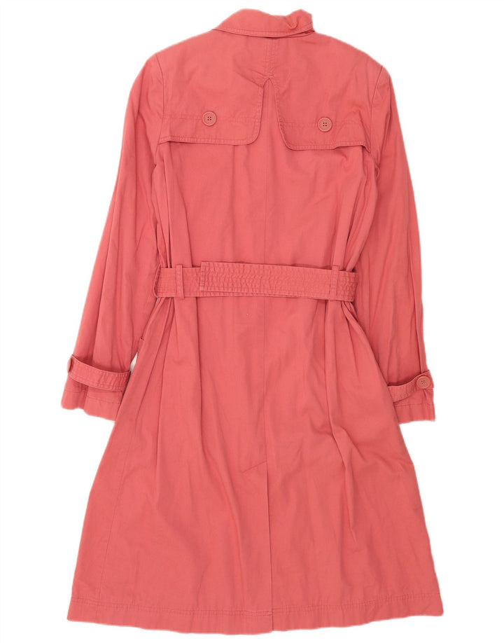 Ben Sherman Damen Trenchcoat UK 10 Small Rosa Baumwolle