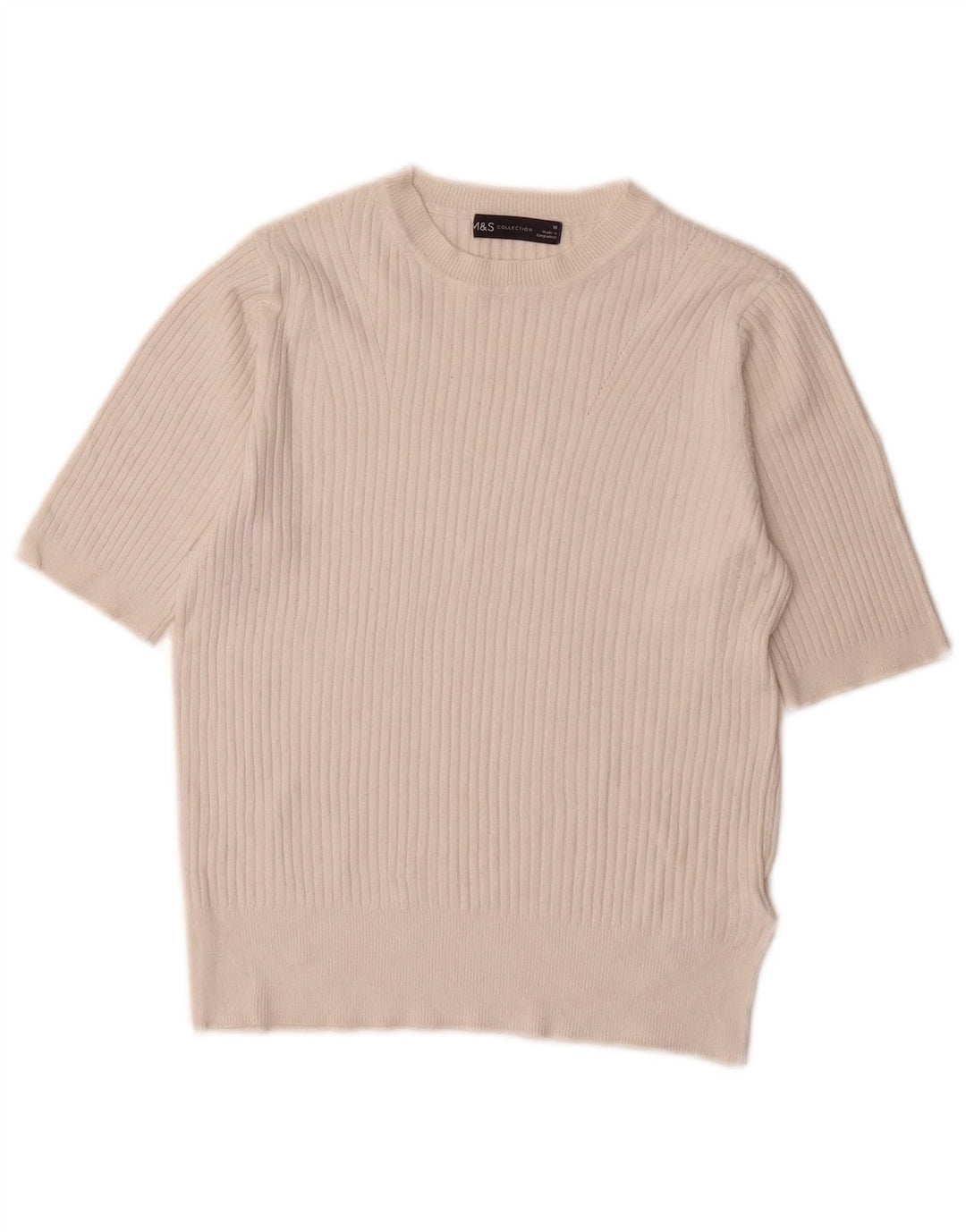 Marks & Spencer Damen-Pullover mit U-Boot-Ausschnitt, Gr. 10, Größe S, Weiß