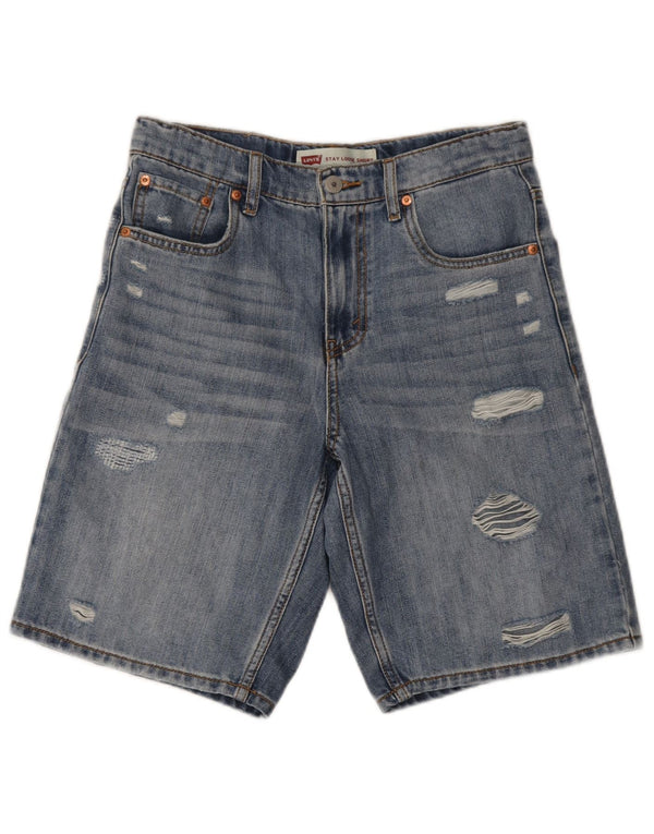 Levi's Jeansshorts im Used-Look für Mädchen, 15–16 Jahre, W29, blaue Baumwolle