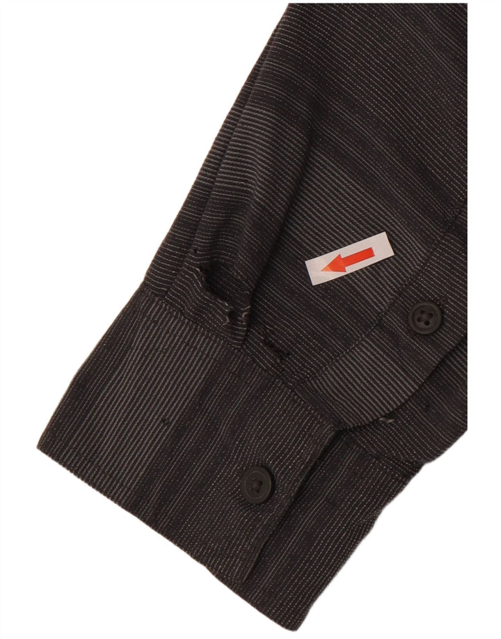 Columbia Herrenhemd, großes, grau gestreiftes Nylon