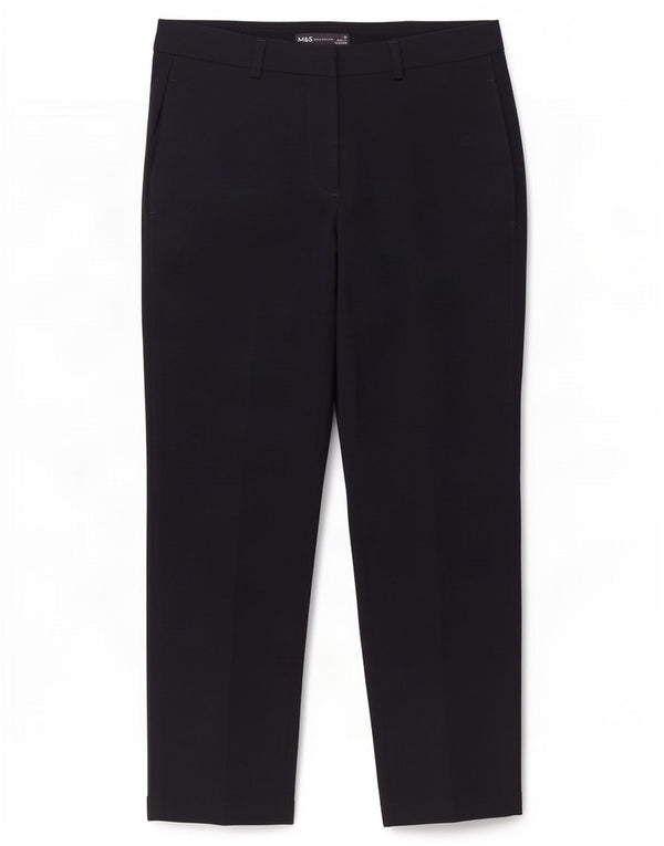 Marks & Spencer Damen Crop Suit Hose UK 10 Small W30 L25 Marineblau