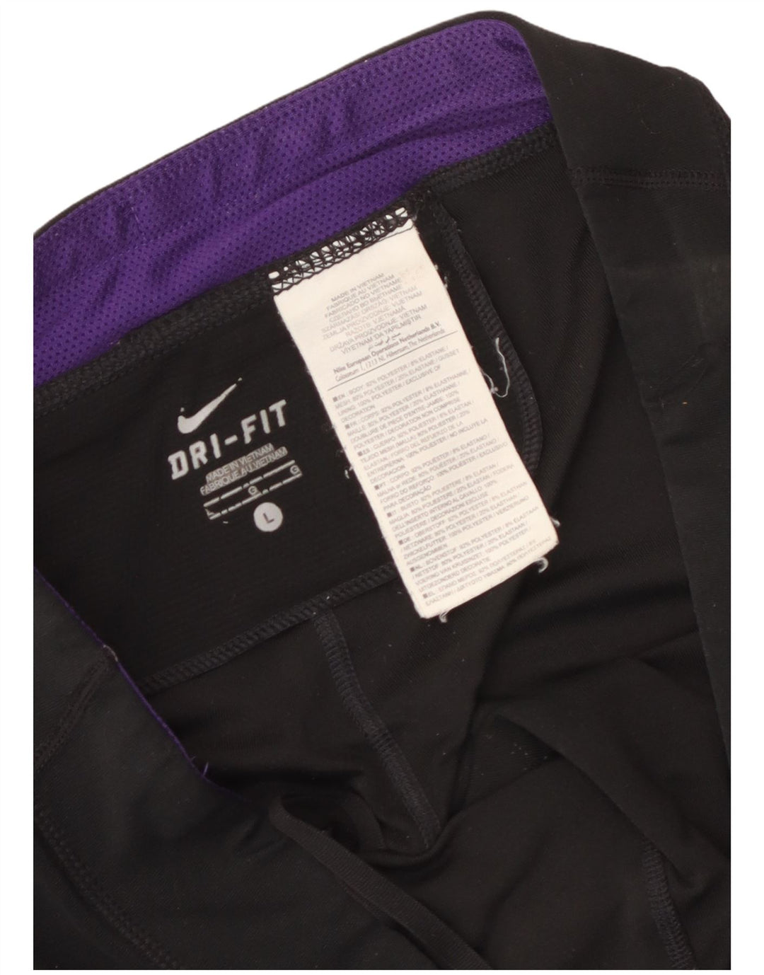 Nike Damen Dri Fit Bermuda Sportshorts UK 14 Large Schwarz Polyester