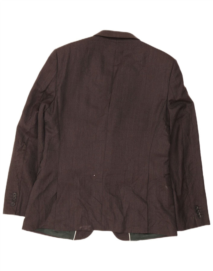 French Connection Herren-Blazer mit 2 Knöpfen, UK 42, XL, graue Wolle, klassisch