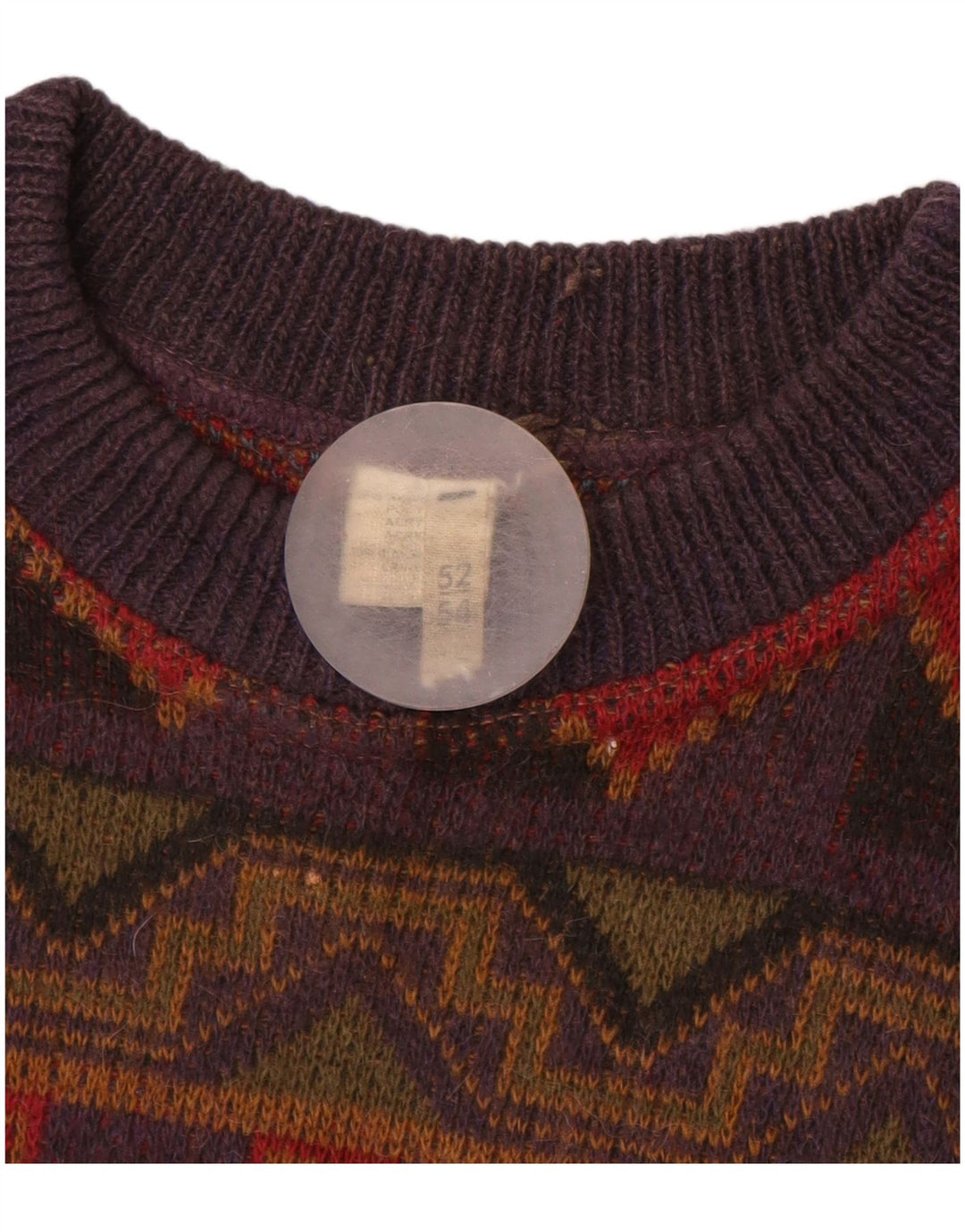 VINTAGE Herren-Pullover mit Rundhalsausschnitt, Größe 52/54, groß, mehrfarbig