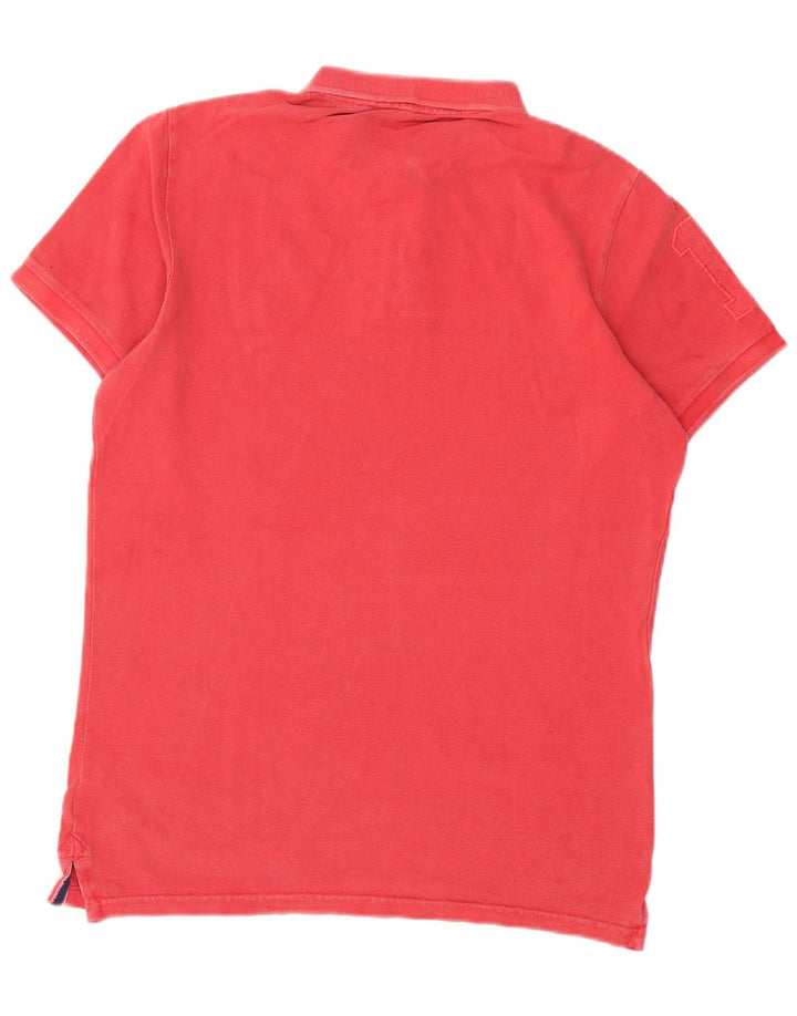 Superdry Herren-Poloshirt aus mittelroter Baumwolle
