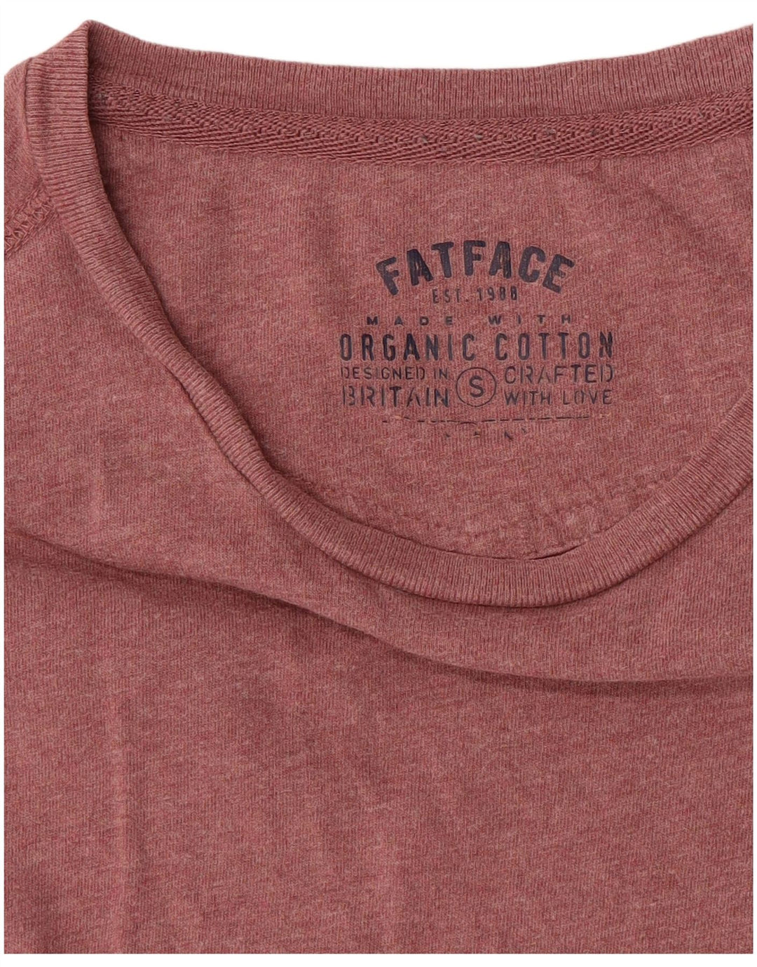 FAT FACE Herren T-Shirt Top Small Burgunderrot aus Baumwolle