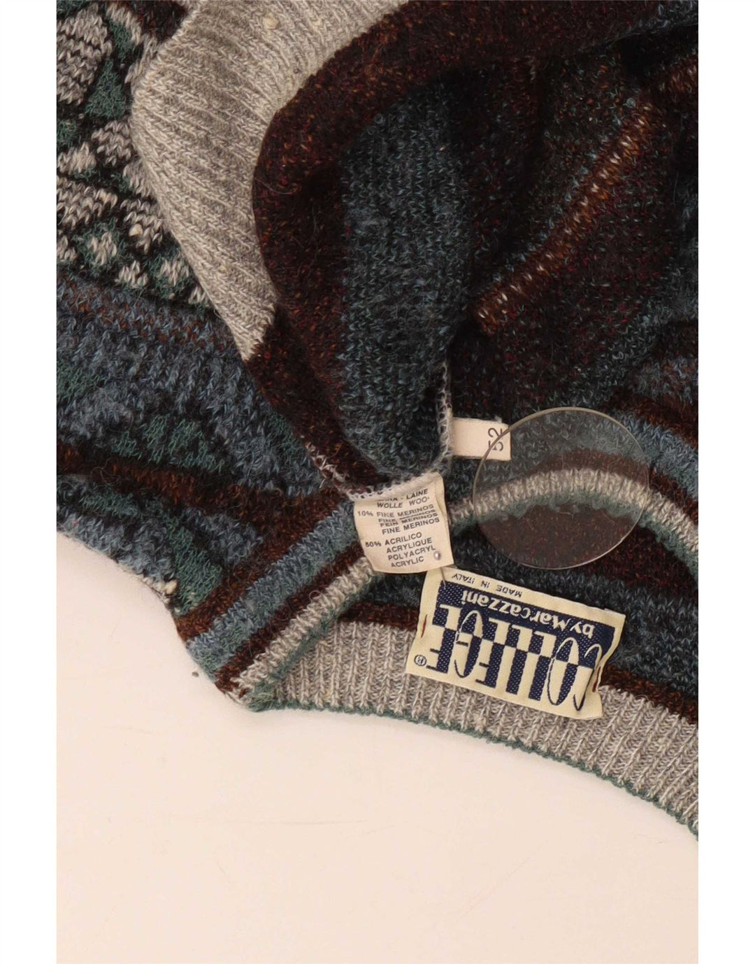 College By Marcazzani Herren-Pullover mit Rundhalsausschnitt, IT 52, Größe L, mehrfarbig