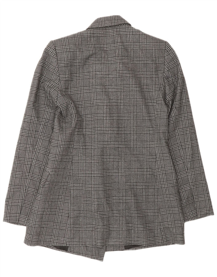 Zweireihiger Blazer für Damen von Zara, Gr. 10, klein, grau kariert, Polyester
