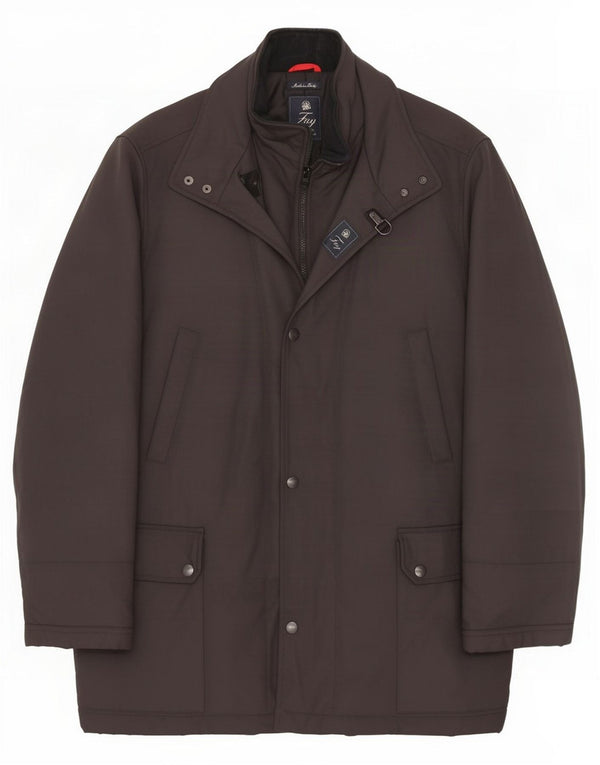Fay Herrenmantel UK 46 3XL Schwarz Polyamid