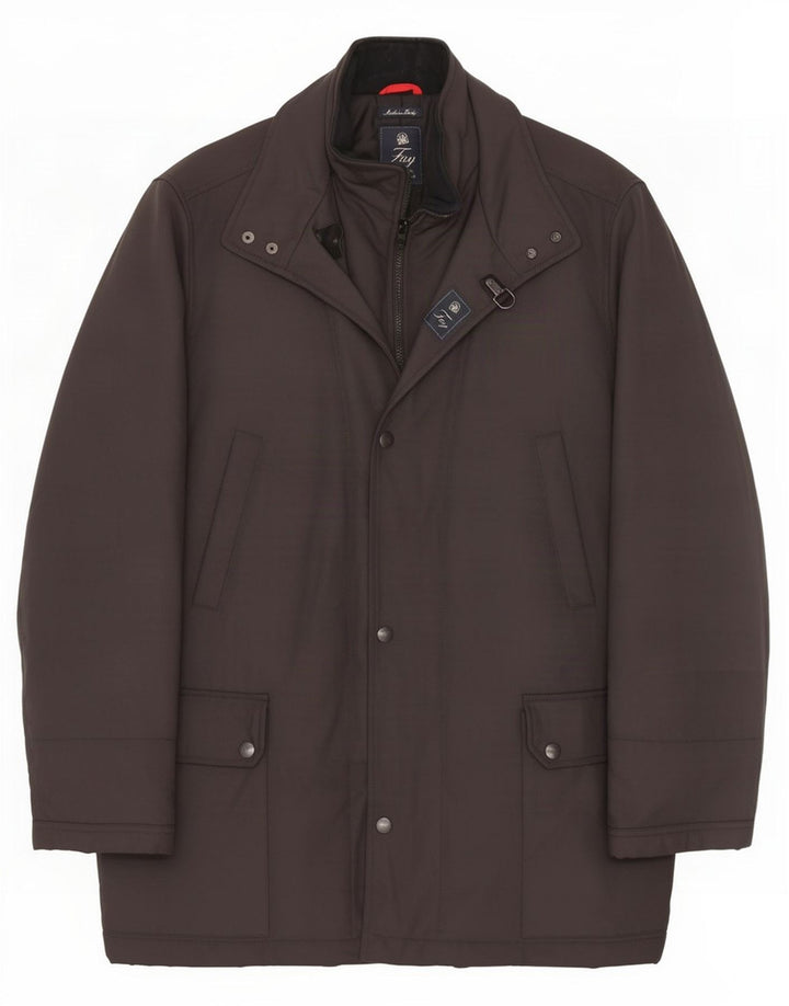 Fay Herrenmantel UK 46 3XL Schwarz Polyamid