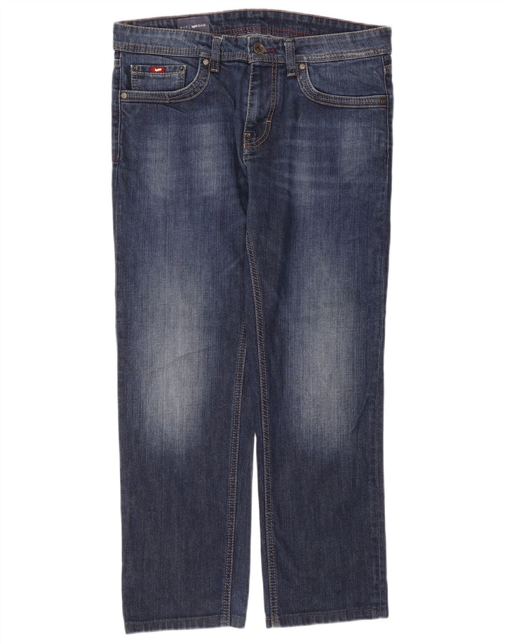 Gas Herren Straight Jeans W32 L28 Marineblau Baumwolle