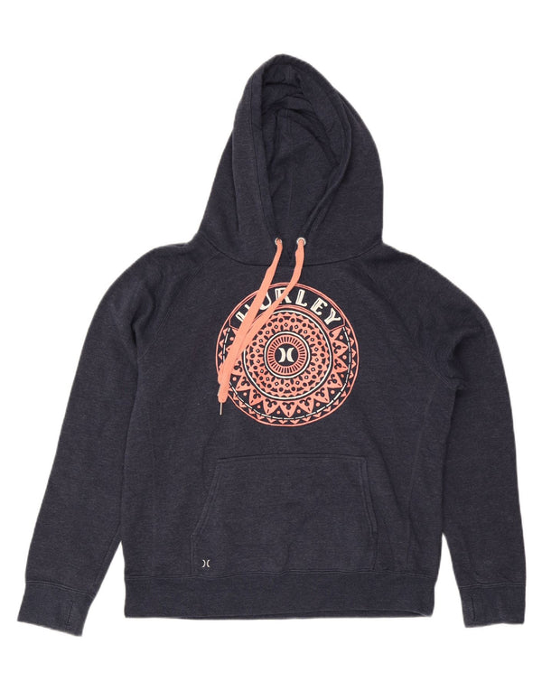 Hurley Damen-Kapuzenpullover mit Grafik, UK 14, Größe L, Marineblau, Baumwolle