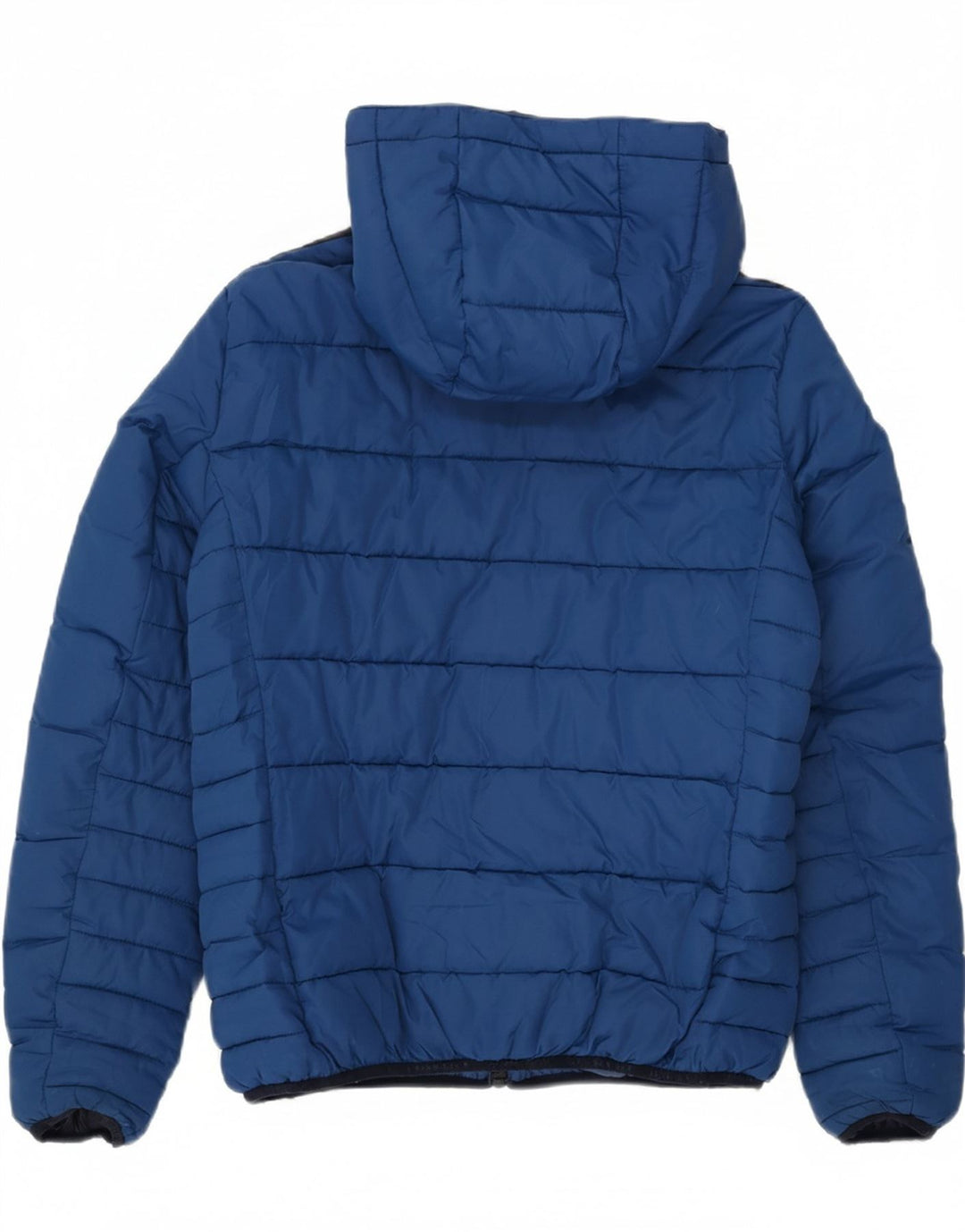 NORTH SAILS Mens Graphic Hooded Padded Jacket UK 34 XS Navy Blue Polyester Vintage North Sails and Second-Hand North Sails from Messina Hembry 