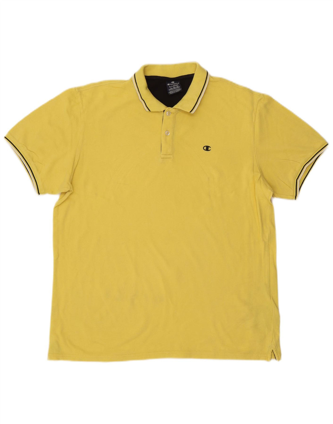 CHAMPION Herren Poloshirt XL Gelb Baumwolle