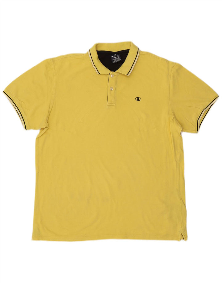 CHAMPION Herren Poloshirt XL Gelb Baumwolle