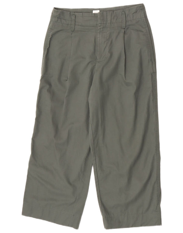 Gap Damen-PEGged-Cropped-Hose W27 L24 Grüne Baumwolle