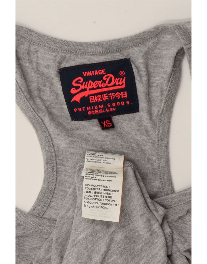 Superdry Herren Grafik-Weste Top XS Grau Polyester