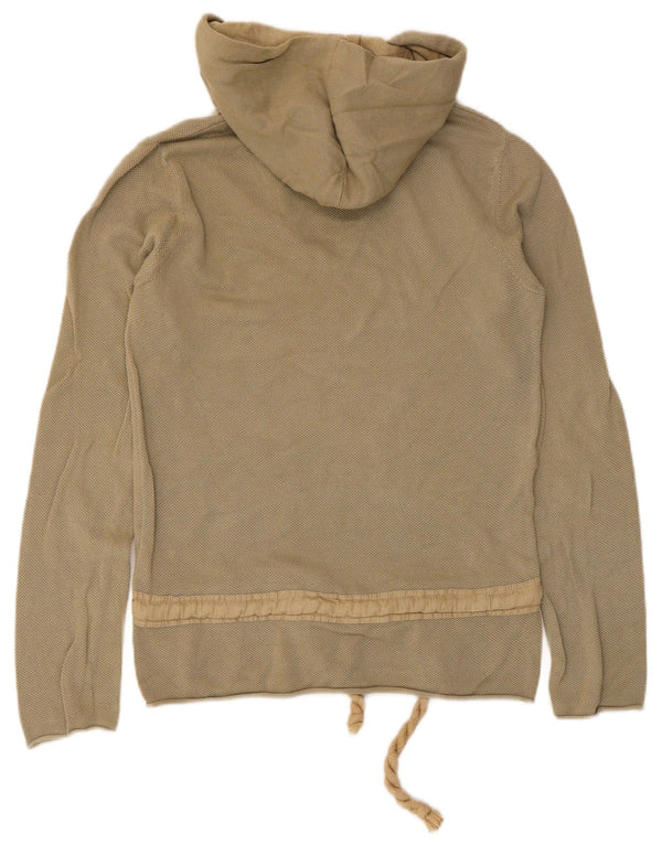Armani Jeans Damen-Pullover mit Kapuze, US 6, mittlere Khaki-Baumwolle