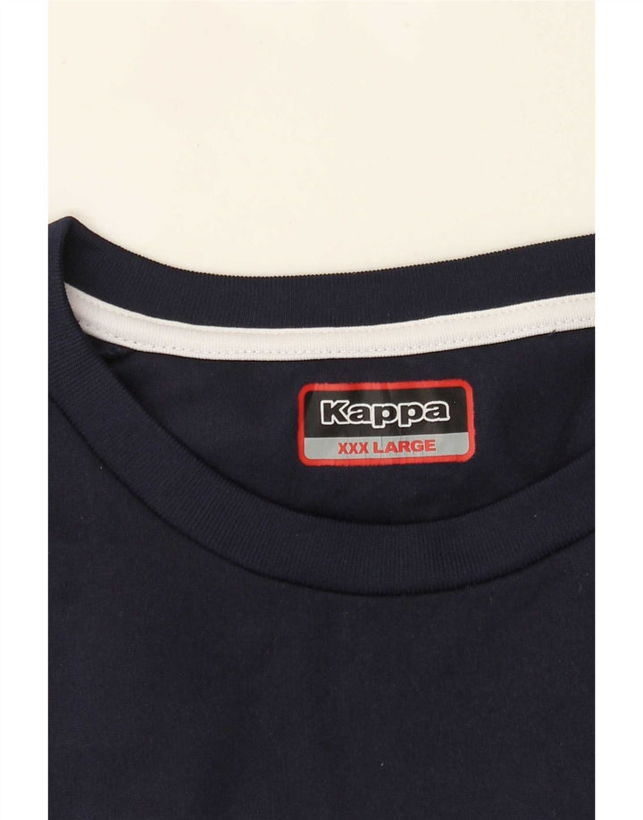 Kappa Herren Sweatshirt Pullover 3XL Marineblau Farbblock