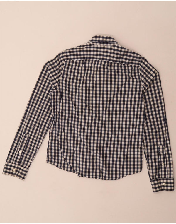 ABERCROMBIE & FITCH Hemd für Jungen, 12–13 Jahre, XL, blaues Gingham-Baumwolle
