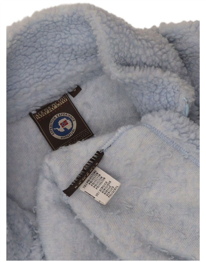Napapijri Herren Geographic Fleece-Pullover mit Reißverschluss, Größe S, Blau, Polyester