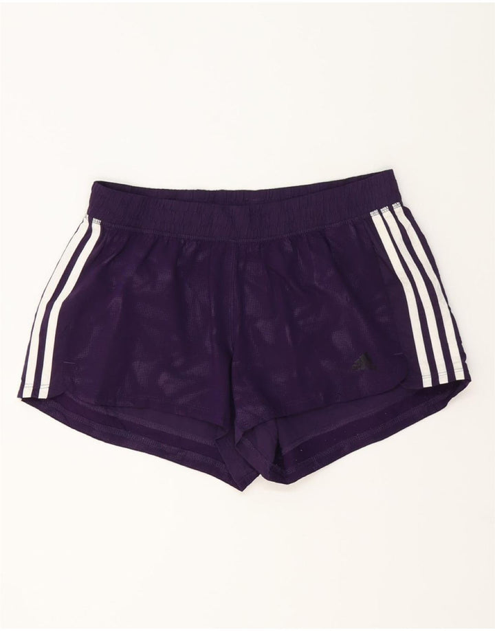 ADIDAS Damen Climalite Sport Shorts UK 12/14 Mittellila Polyester