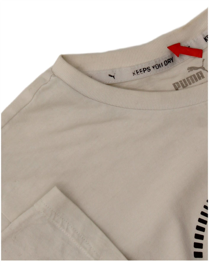 Puma Jungen Grafik T-Shirt Top 15-16 Jahre Weiß