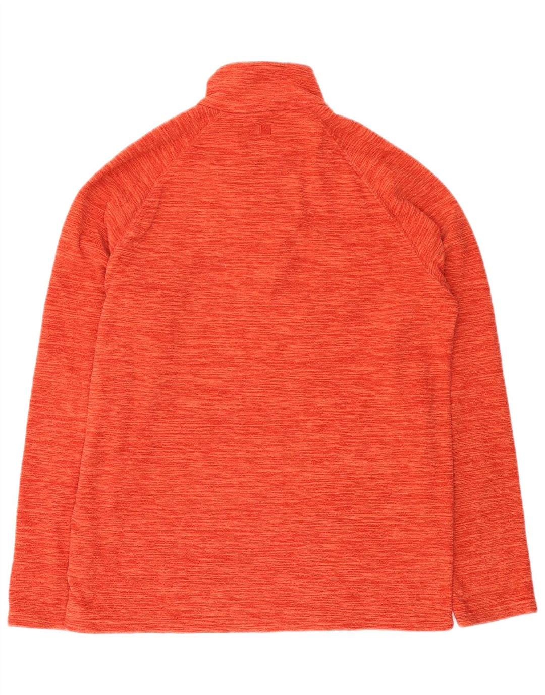 Mountain Warehouse Herren-Fleecepullover mit Reißverschluss am Kragen, mittelorange meliert