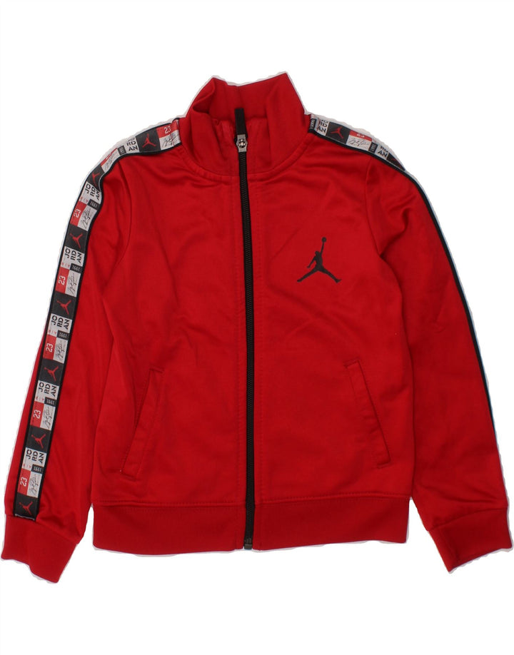 JORDAN Boys Graphic Tracksuit Top Jacket 2-3 Years Red Vintage Jordan and Second-Hand Jordan from Messina Hembry 
