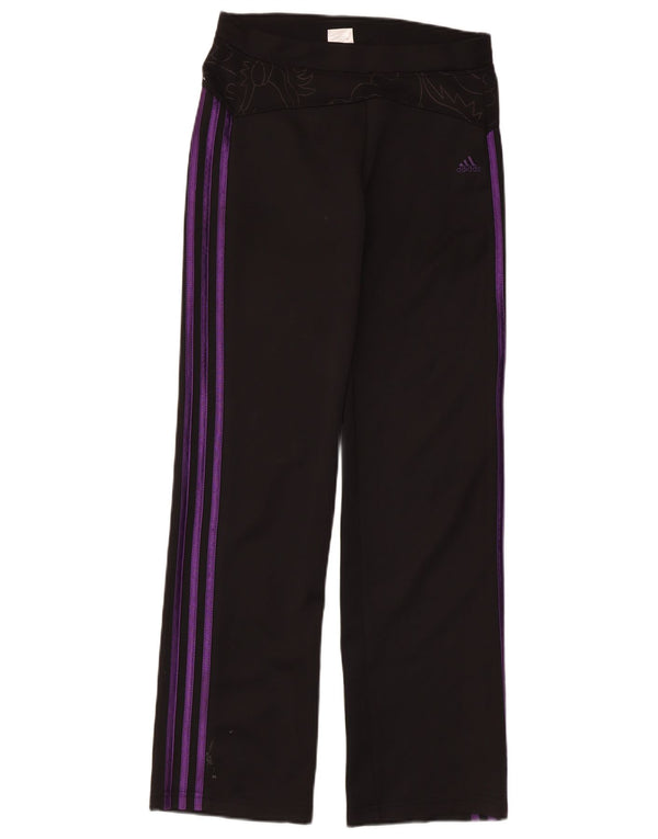 Adidas Damen Graphic Leggings UK 14 Large Schwarz Polyester