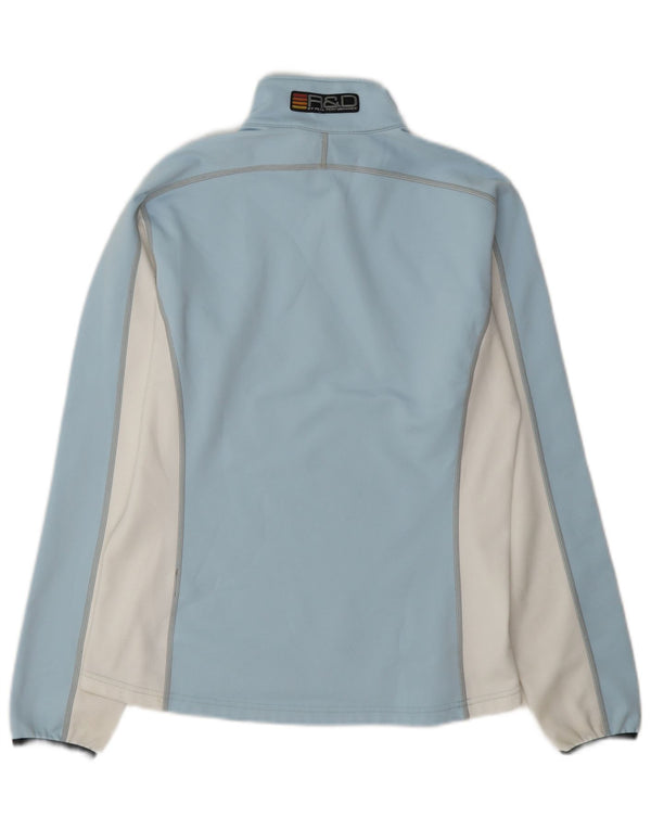 Peak Performance Damen Sweatshirt-Pullover UK 12 Mittelblauer Farbblock