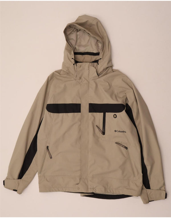 Columbia Mens Interchange Windbreaker Jacket UK 42 XL Beige Colourblock