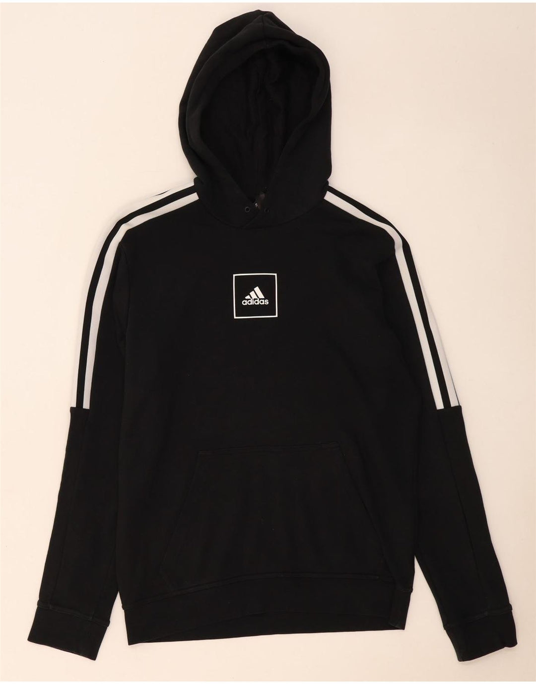 Adidas Herren Kapuzenpullover Mittelschwarz Baumwolle