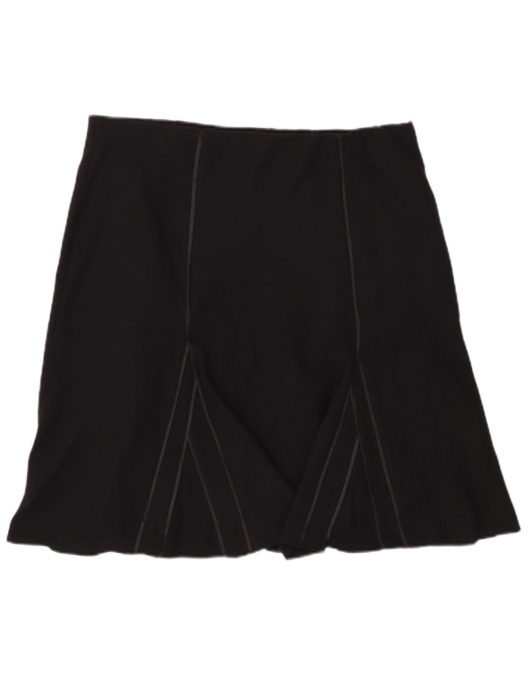 Marks & Spencer Damen A-Linienrock UK 18 XL W40 Schwarz Polyester