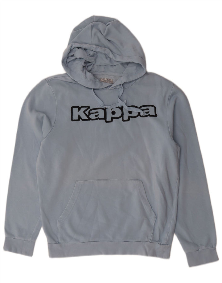 Kappa Herren Graphic Hoodie Pullover mittelblaue Baumwolle