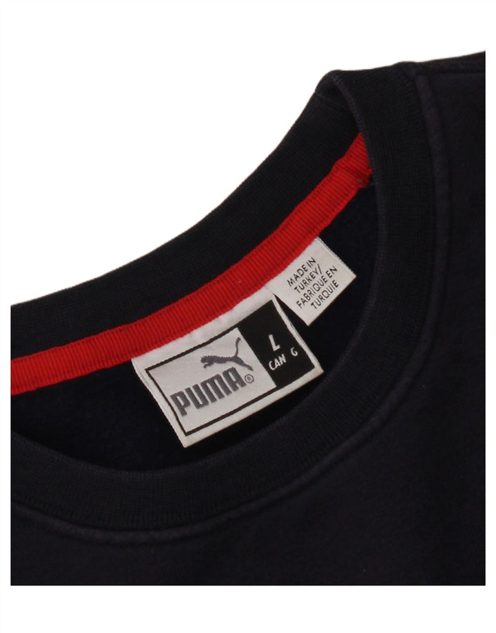 Puma Herren Grafik-Sweatshirt-Pullover, groß, Marineblau