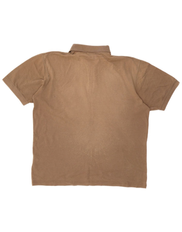 Jack Wolfskin Herren Poloshirt UK 40/42 Large Beige Baumwolle