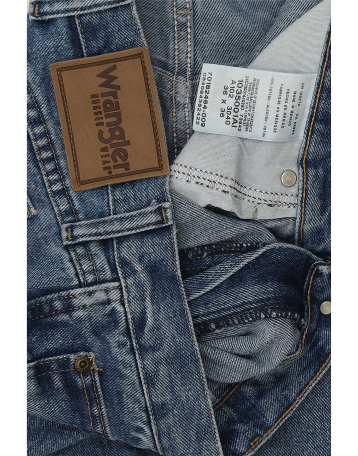 Wrangler Herren Straight Jeans W36 L36 Blaue Baumwolle