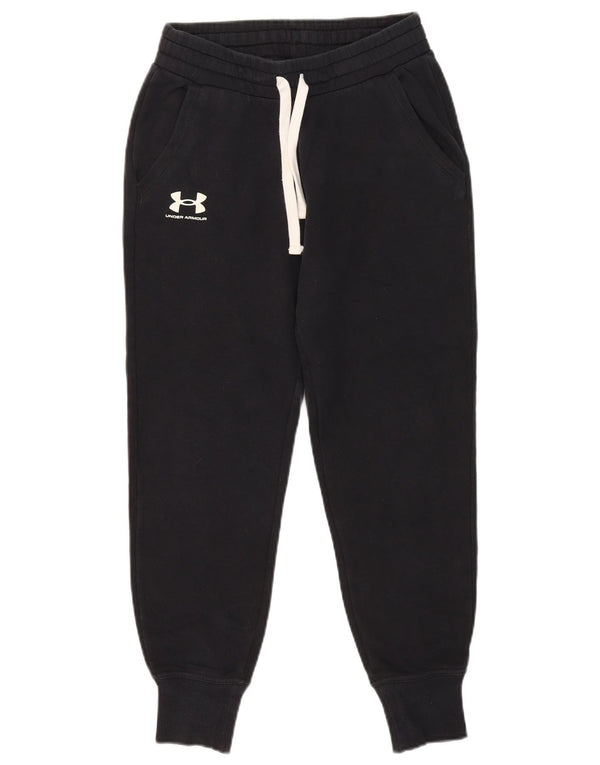 Under Armour Damen Trainingshose Jogger UK 6 XS Schwarz Baumwolle