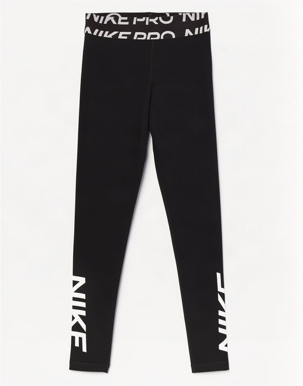 Nike Damen Dri Fit Graphic Leggings UK 8 Small Schwarz Polyester