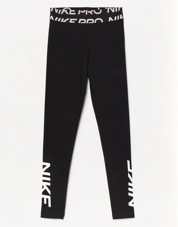 Nike Damen Dri Fit Graphic Leggings UK 8 Small Schwarz Polyester