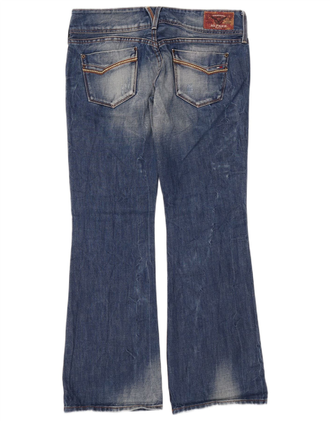 Tommy Hilfiger Damen Bootcut Jeans W30 L32 Blaue Baumwolle