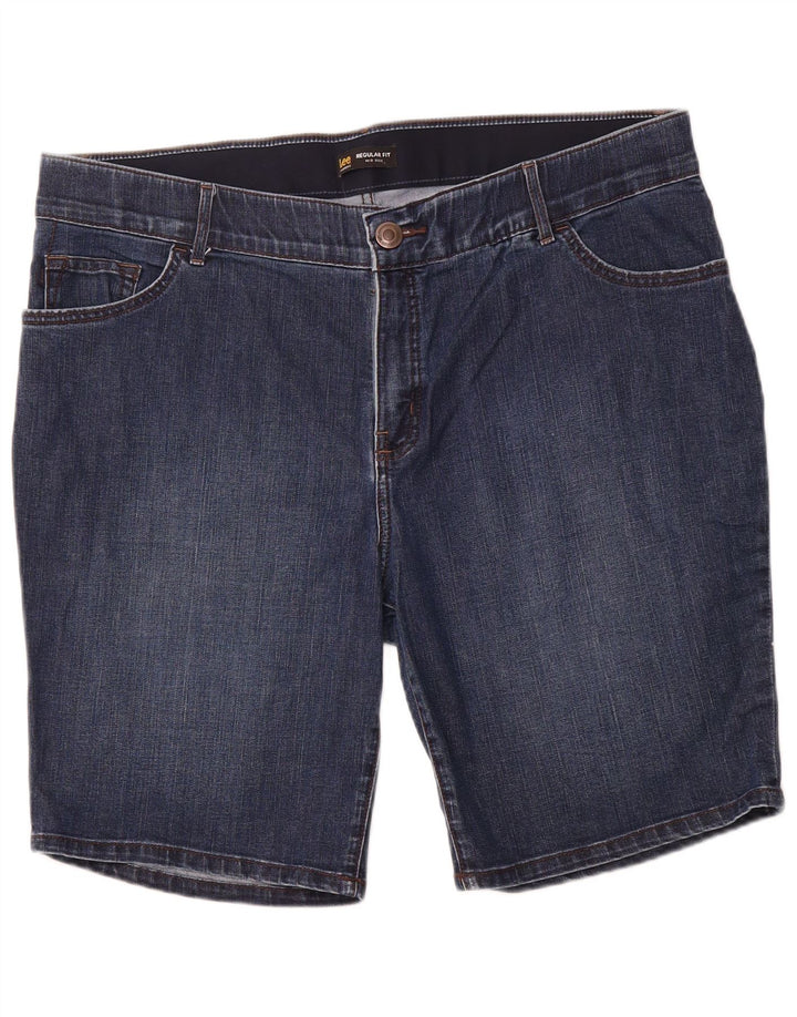 LEE Damen-Jeansshorts mit mittelhohem Bund und normaler Passform, US 20, 3XL, W40, blaue Baumwolle