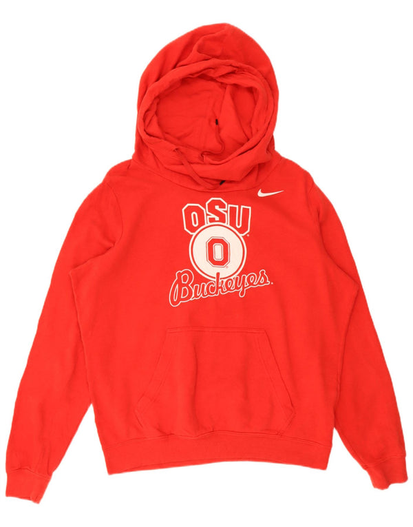 Nike Mens Ohio State Buckeyes Graphic Hoodie Jumper Large Red Cotton
