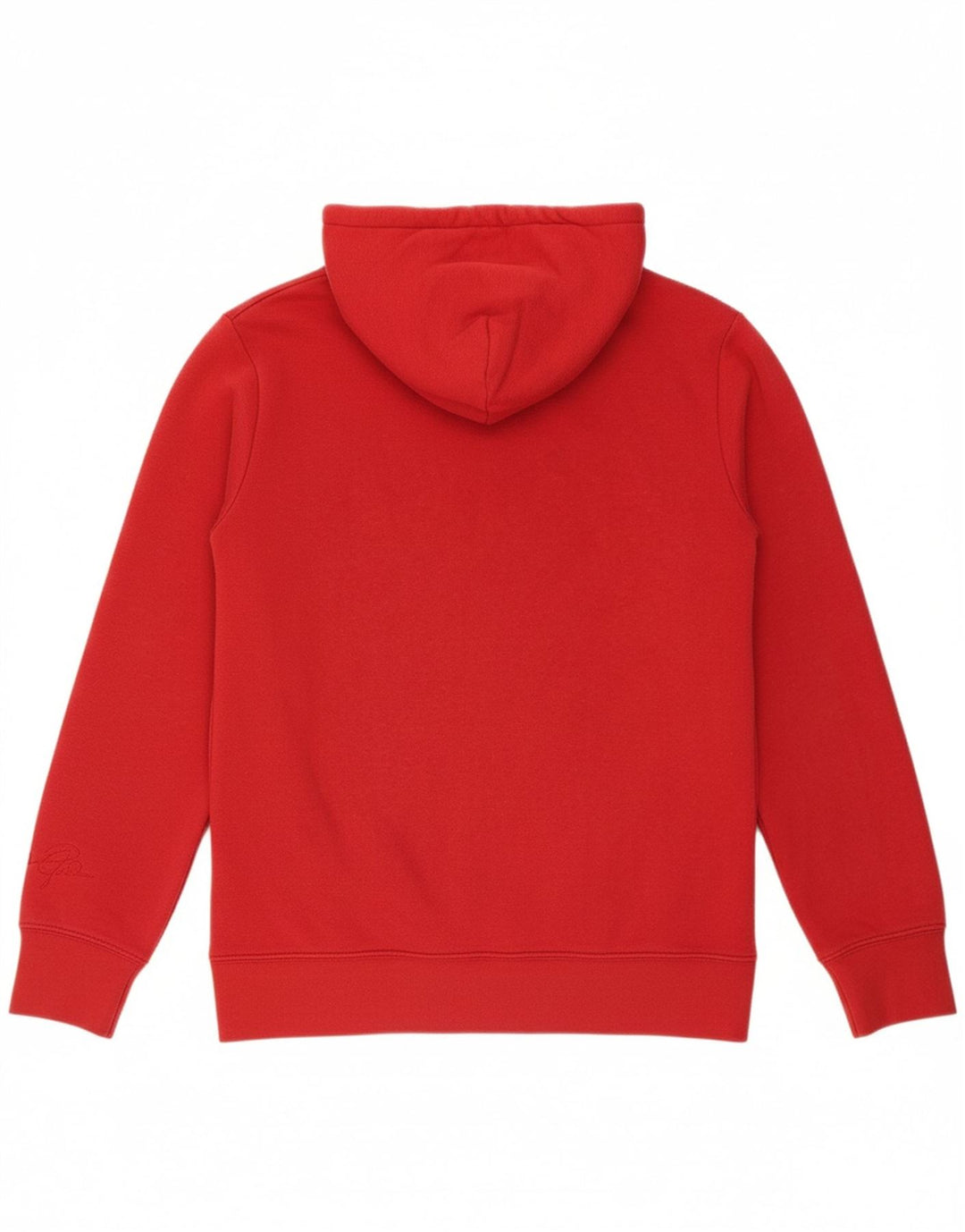 JORDAN Womens Zip Hoodie Sweater UK 14 Medium Red Cotton