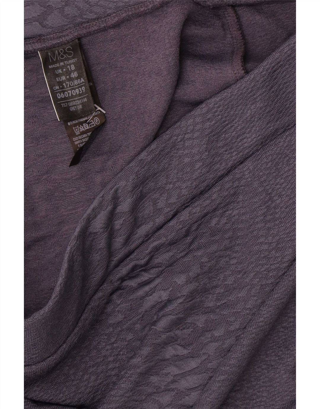 Marks & Spencer Damen Bleistiftrock UK 18 XL W36 Grau Polyester